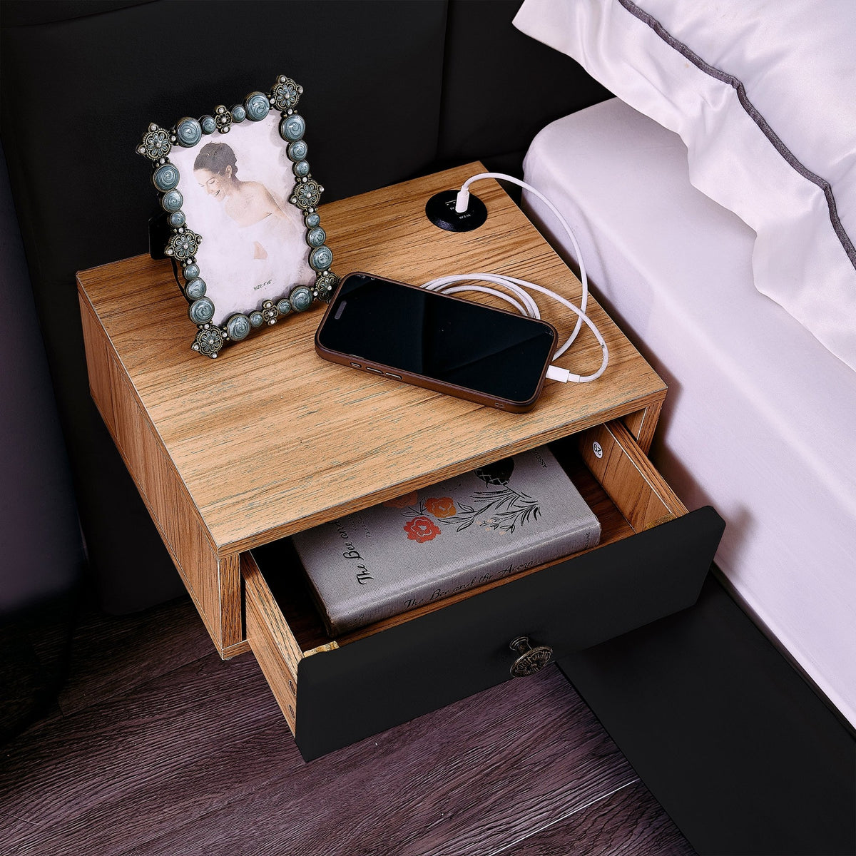 Anthony & Home Signature Velvet King Platform Bed with Storage, featuring plush velvet upholstery and built-in storage drawers.