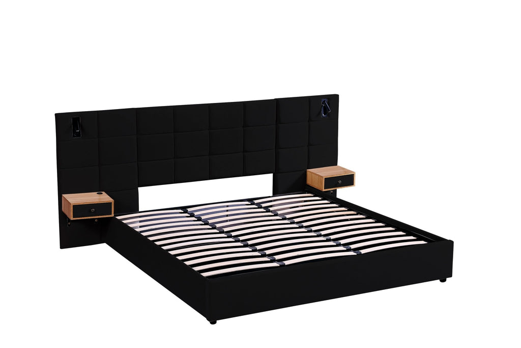 Anthony & Home Signature Velvet King Platform Bed with Storage, featuring a plush velvet finish and built-in storage drawers.