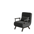 Black linen sleep chair bed in five-position limited edition by Anthony & Home, showing the adjustable, plush seating and sleeping surface.