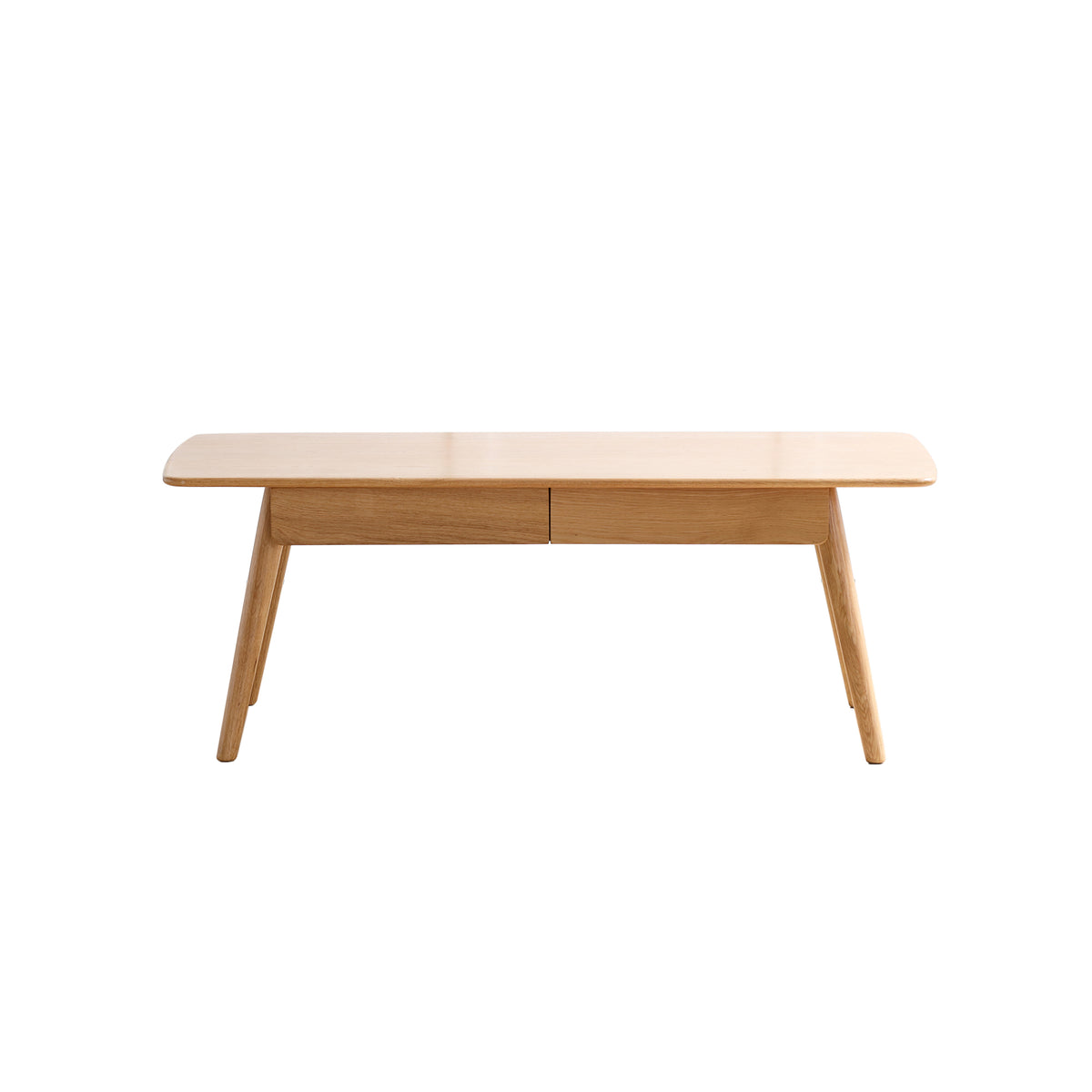 Solid North American Red Oak center table with storage, modern design by Anthony & Home perfect for contemporary interiors.