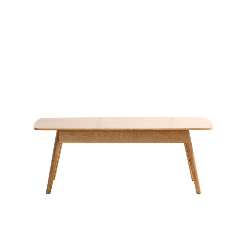 Solid North American Red Oak center table with storage from Anthony & Home, ideal for modern interior decor.