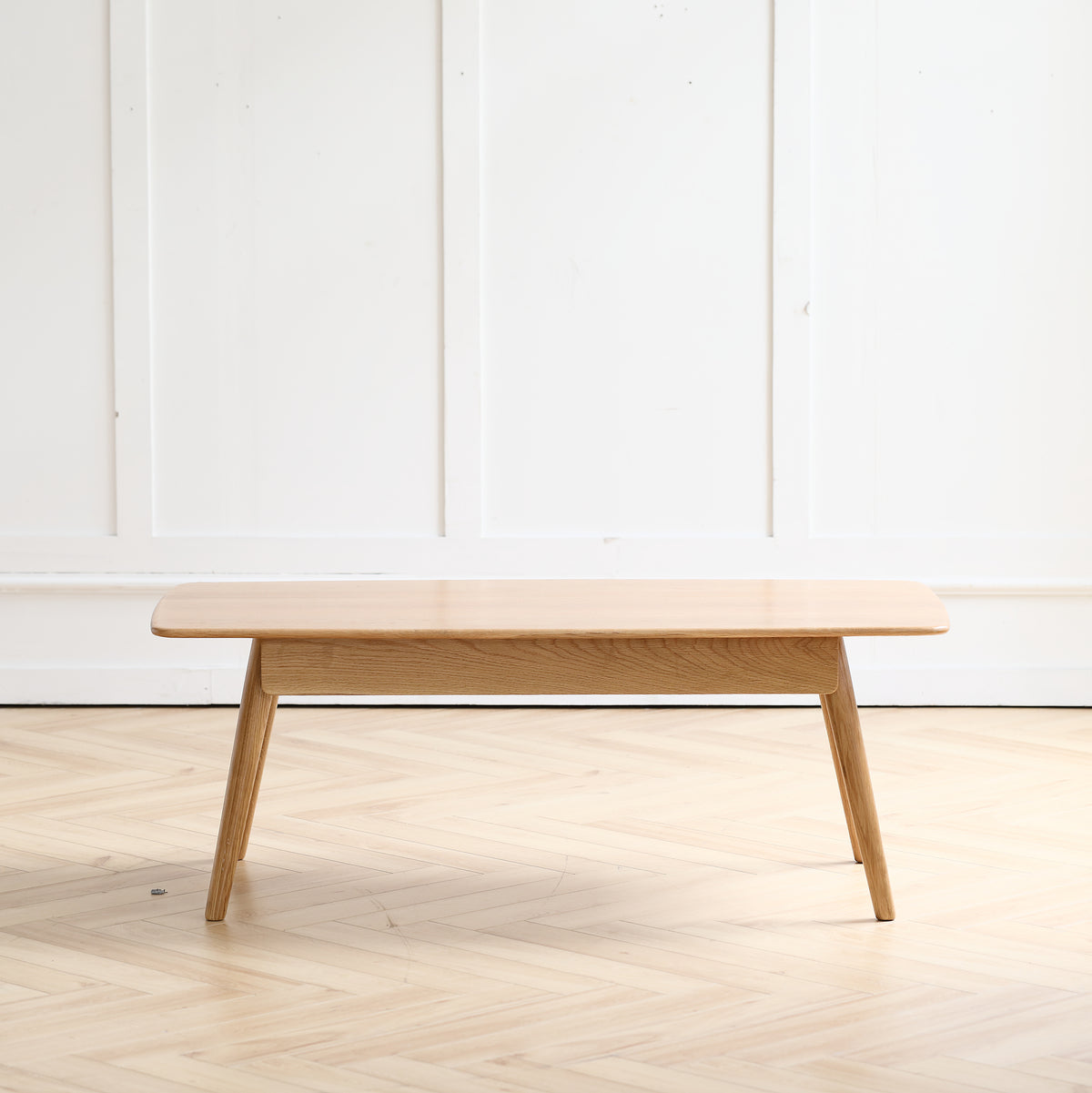 North American Red Oak center table with storage by Anthony & Home, modern design perfect for contemporary interiors.
