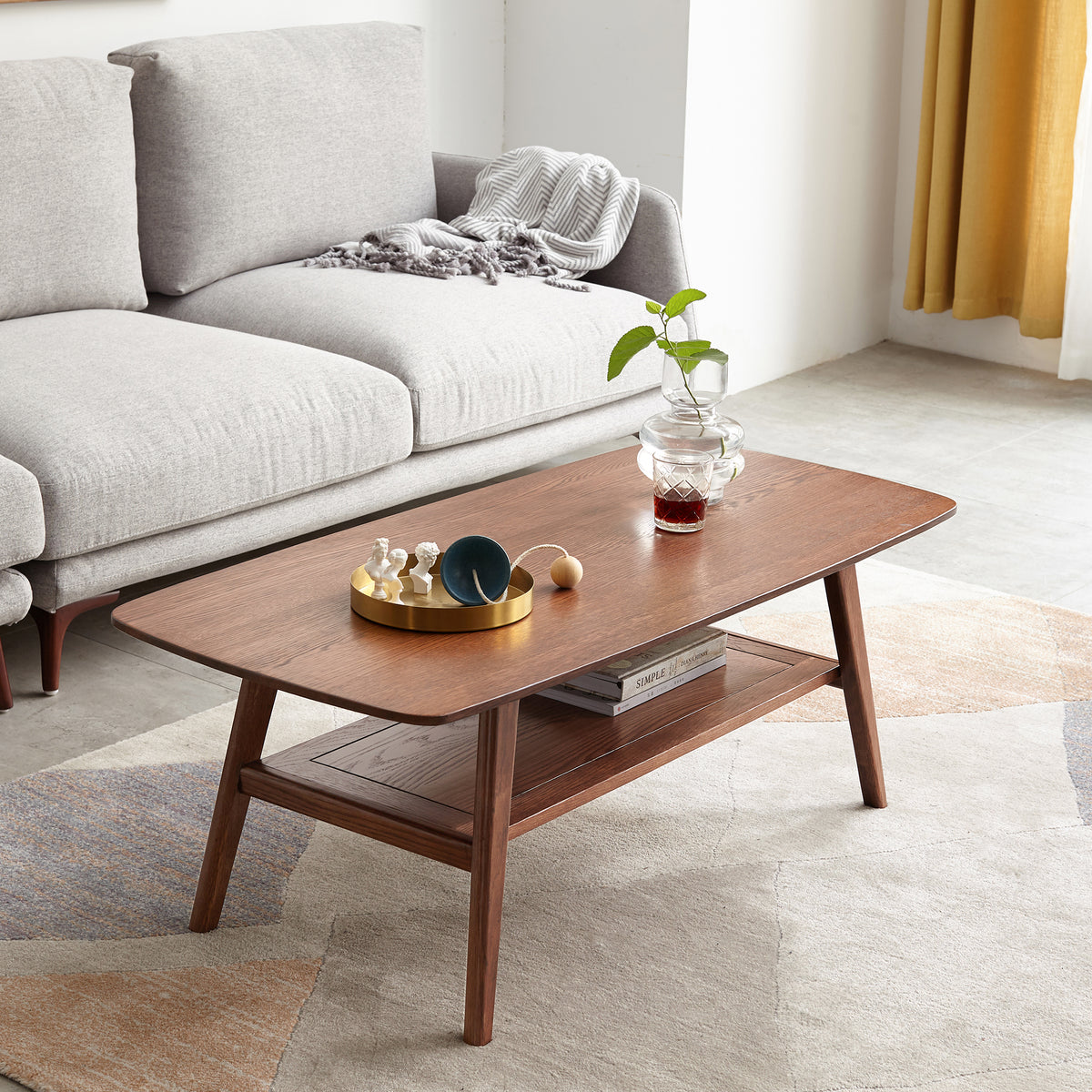 Solid oak center table from Anthony & Home with a smooth, polished surface and sturdy base, showcasing classic heritage style.