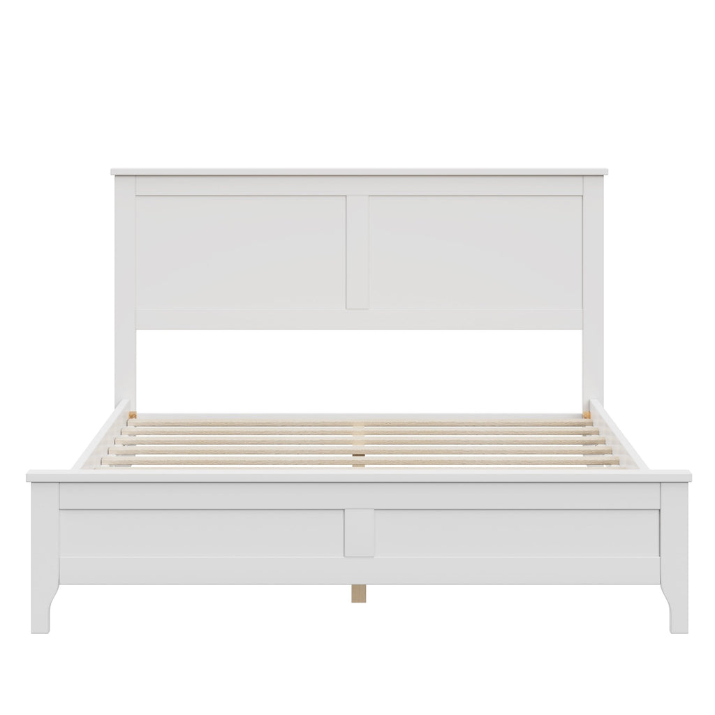 Solid wood full platform bed from Anthony & Home Modern Collection, showcasing a sleek, sturdy frame and contemporary design.