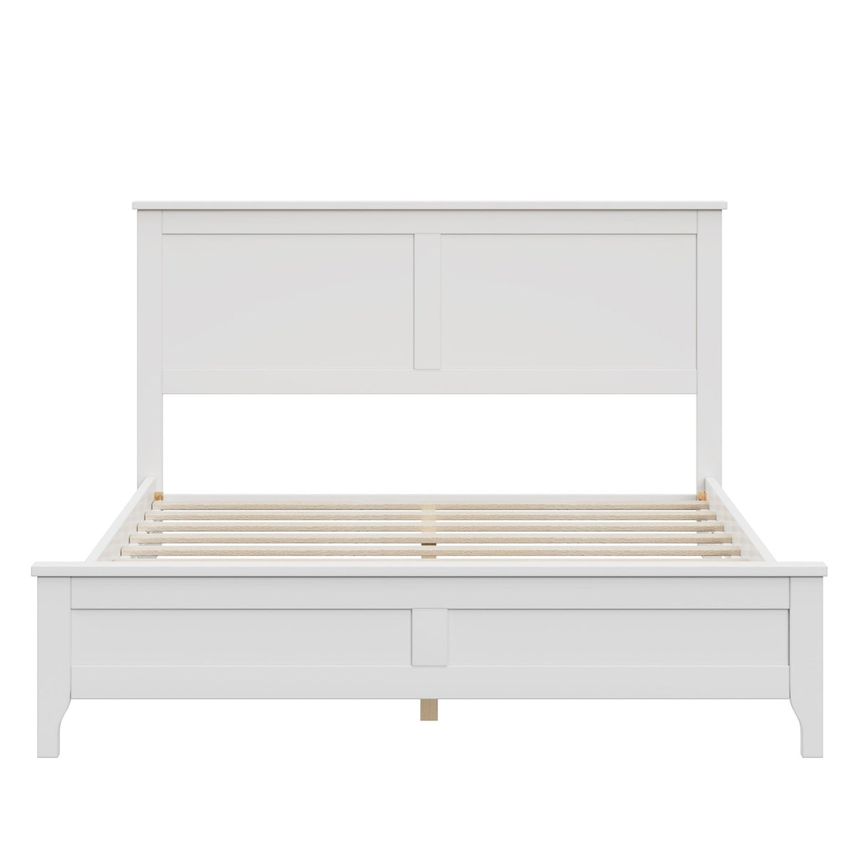 Solid wood full platform bed from Anthony & Home Modern Collection, showcasing a sleek, sturdy frame and contemporary design.