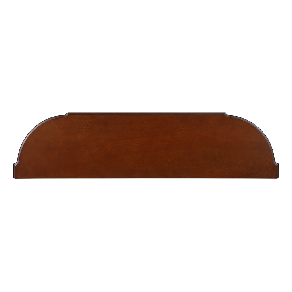 Solid wood half moon console table from Anthony & Home Studio Collection, featuring smooth finish and elegant curved design.