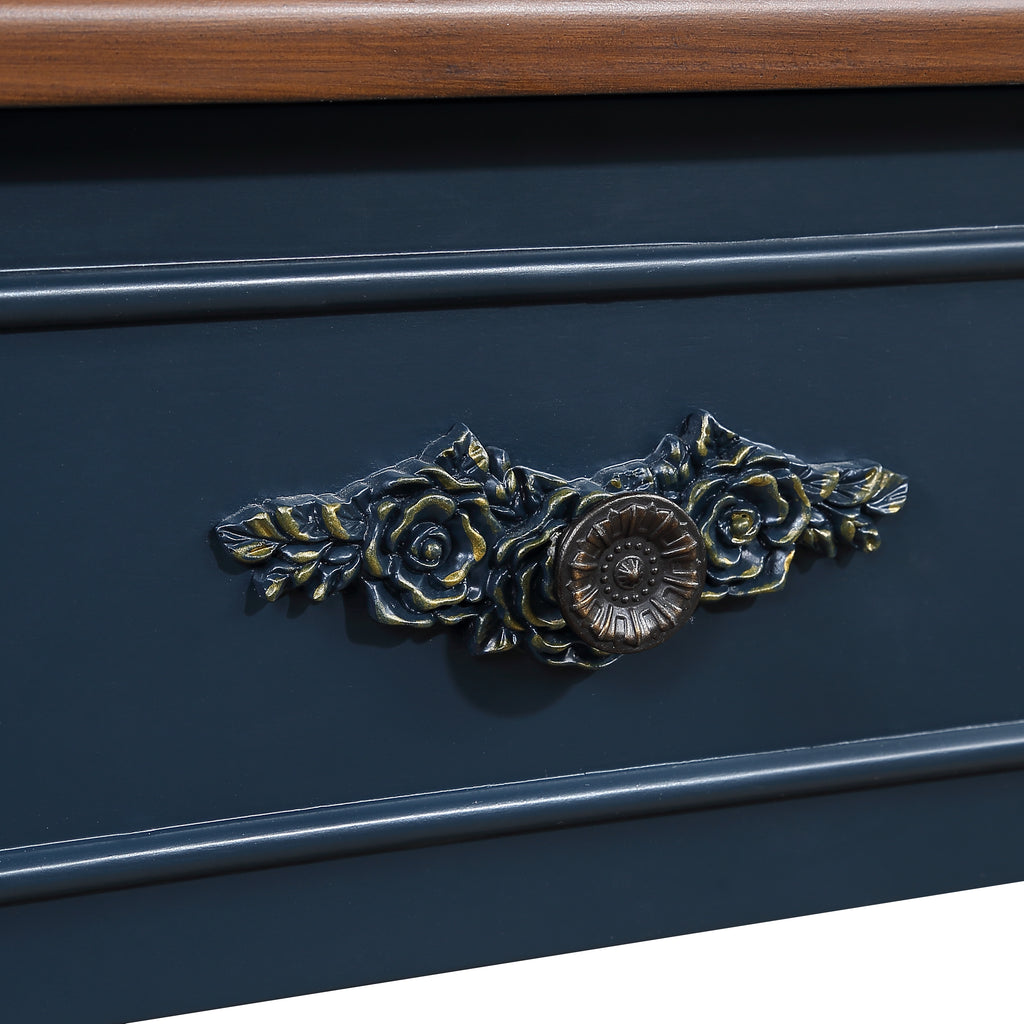 Solid wood half moon console table from Anthony & Home Studio Collection, showcasing smooth finish and elegant design.