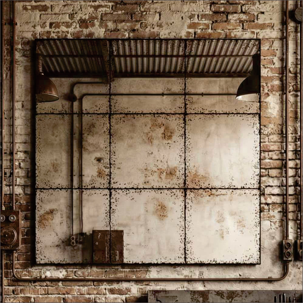 Square wall mirror from Anthony & Home's Atelier Collection, featuring a sleek frame and modern design suitable for contemporary decor.
