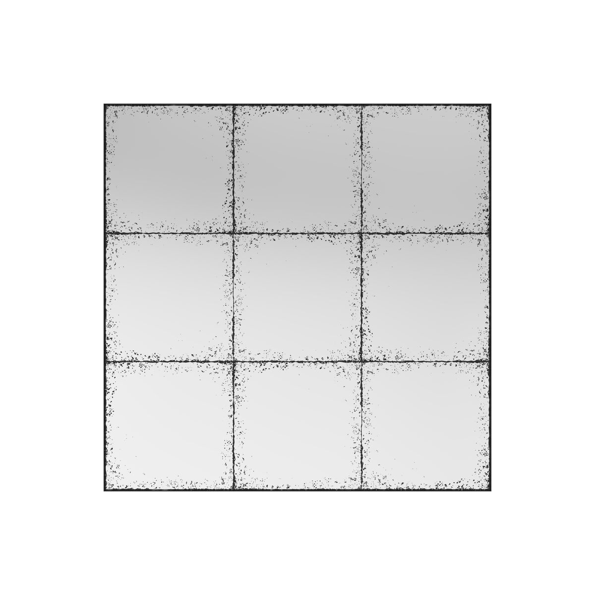 Square wall mirror from Anthony & Home's Atelier Collection, featuring a sleek, modern design suitable for contemporary interiors.