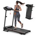 Stainless steel foldable treadmill by Anthony & Home with incline, Bluetooth heart rate monitor, and 2.5HP motor for home use.