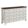 Anthony & Home Studio Collection dresser with sleek wood finish and modern design, featuring multiple drawers and minimalist hardware.