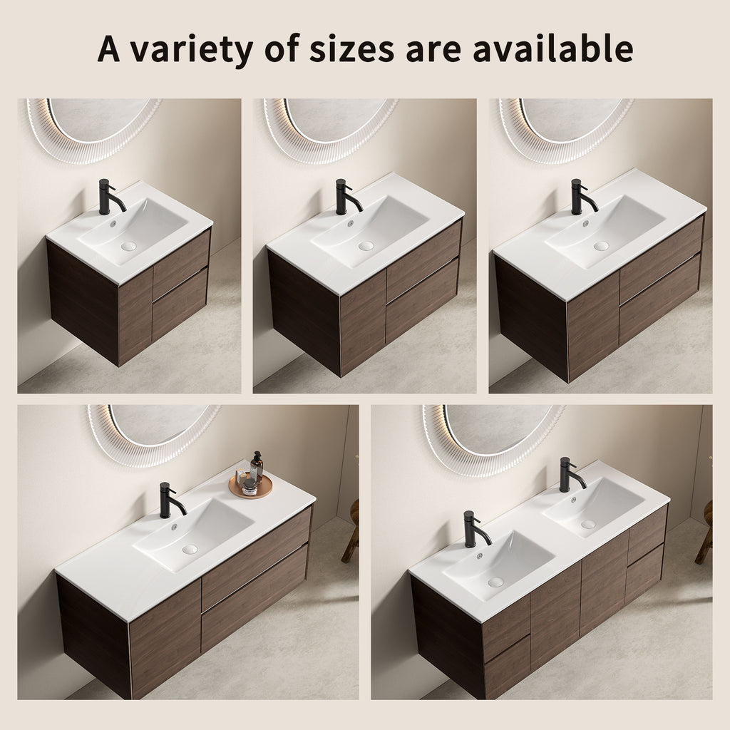Anthony & Home studio double bowl porcelain vanity sink with sleek design, two basins, and modern bathroom style.