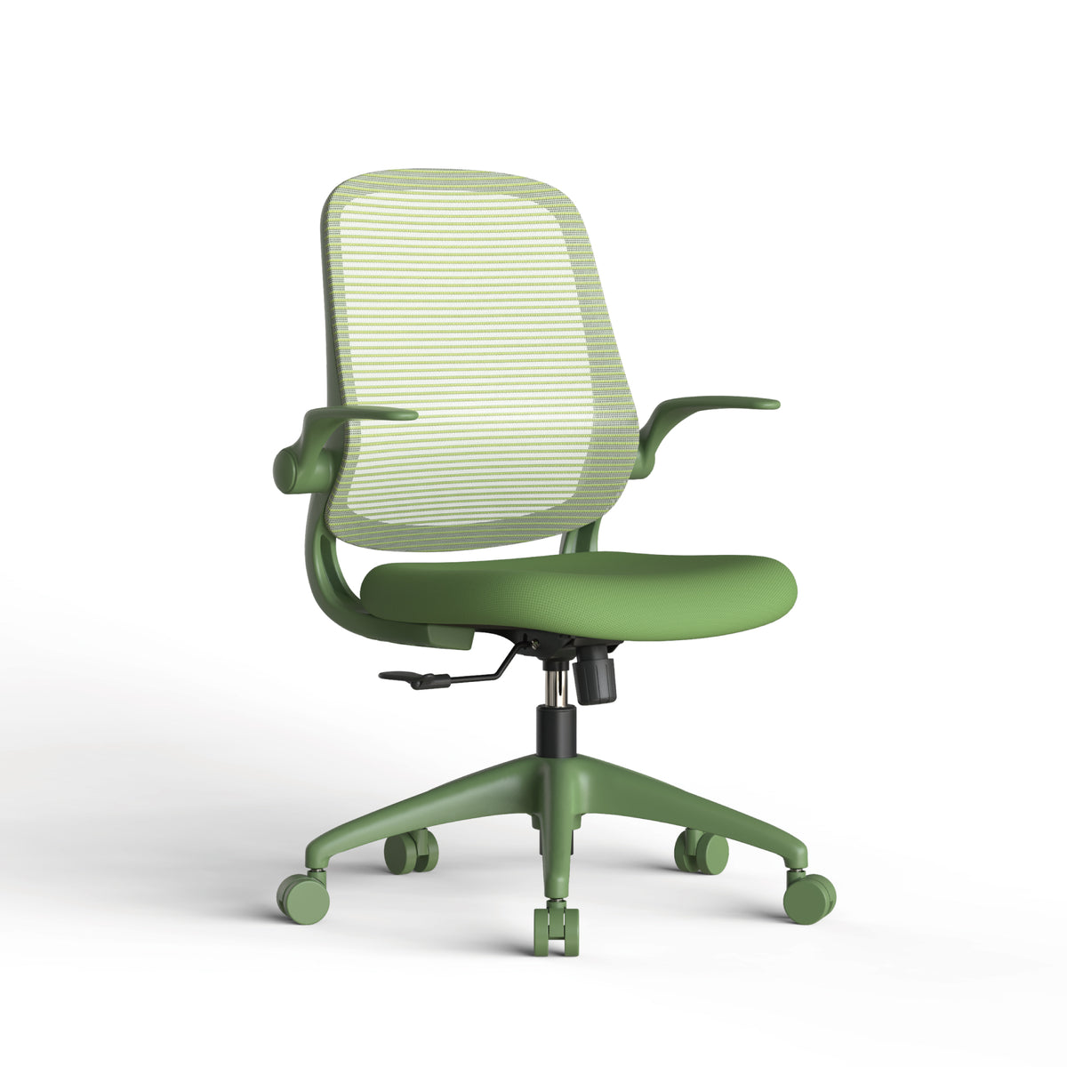 Anthony & Home ergonomic green office chair with mesh back, height adjustable, rotating, supports up to 350 lbs