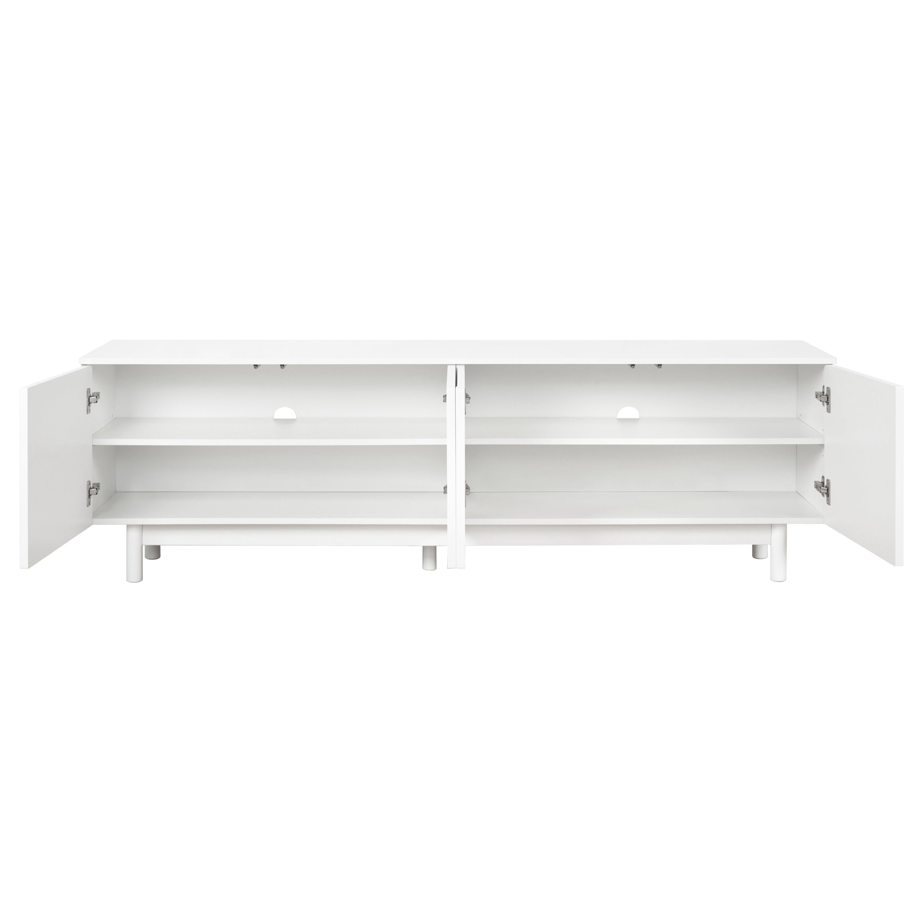 Studio Graceful TV stand with arch cabinets and solid wood legs by Anthony & Home, featuring a sleek, modern design.