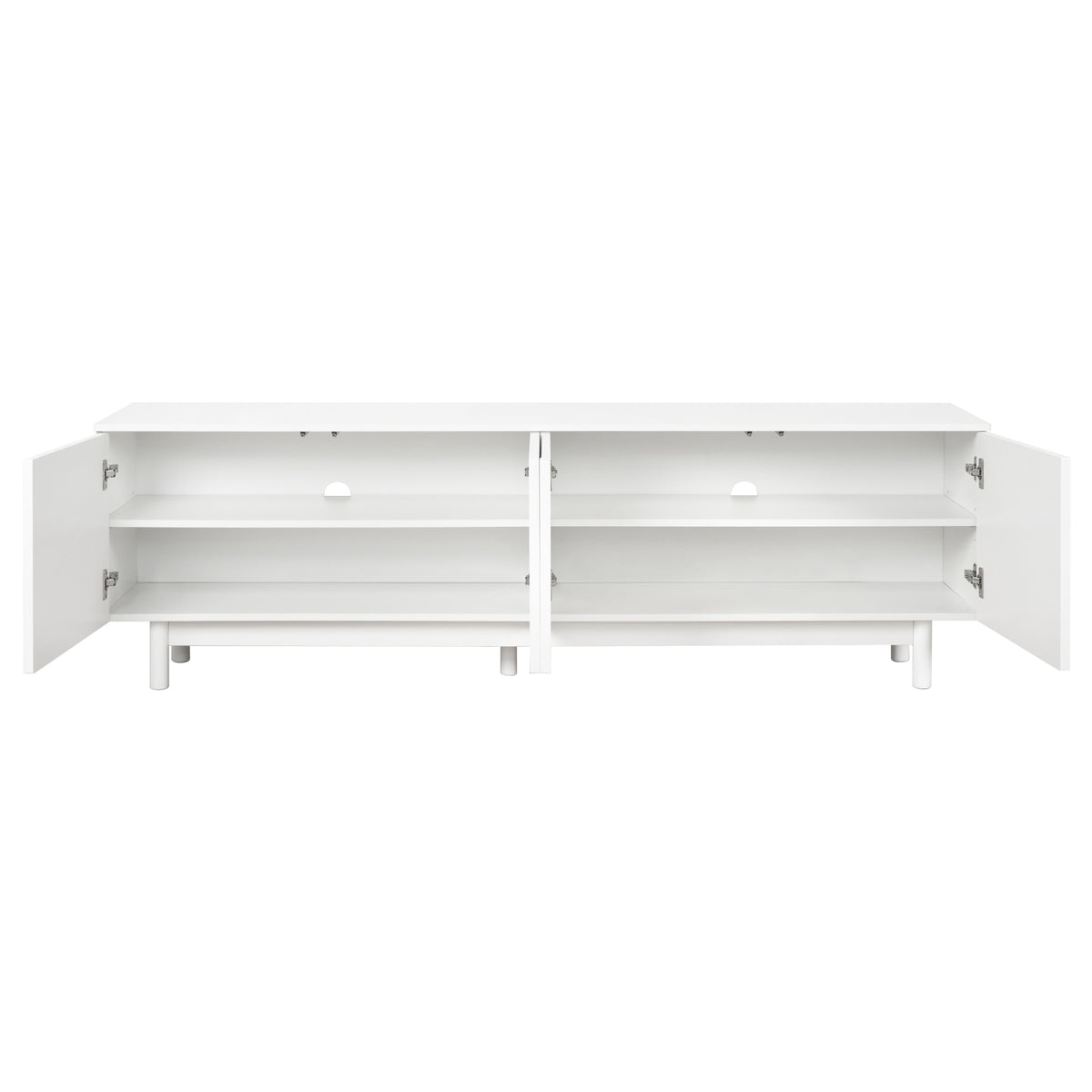 Studio Graceful TV stand with arch cabinets and solid wood legs by Anthony & Home, featuring a sleek, modern design.