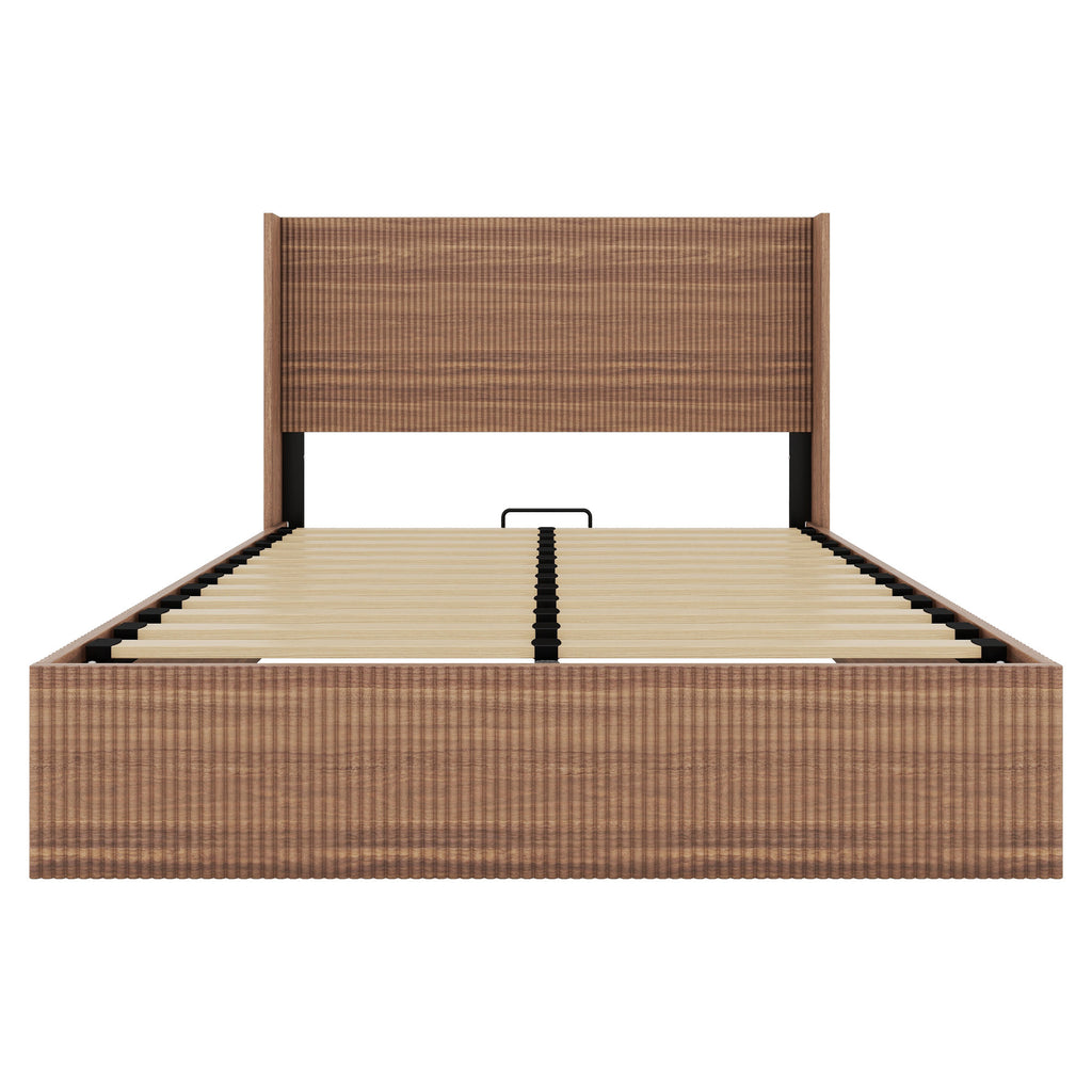 Queen Studio Lift-Storage Platform Bed by Anthony & Home with a modern design and built-in storage drawers.
