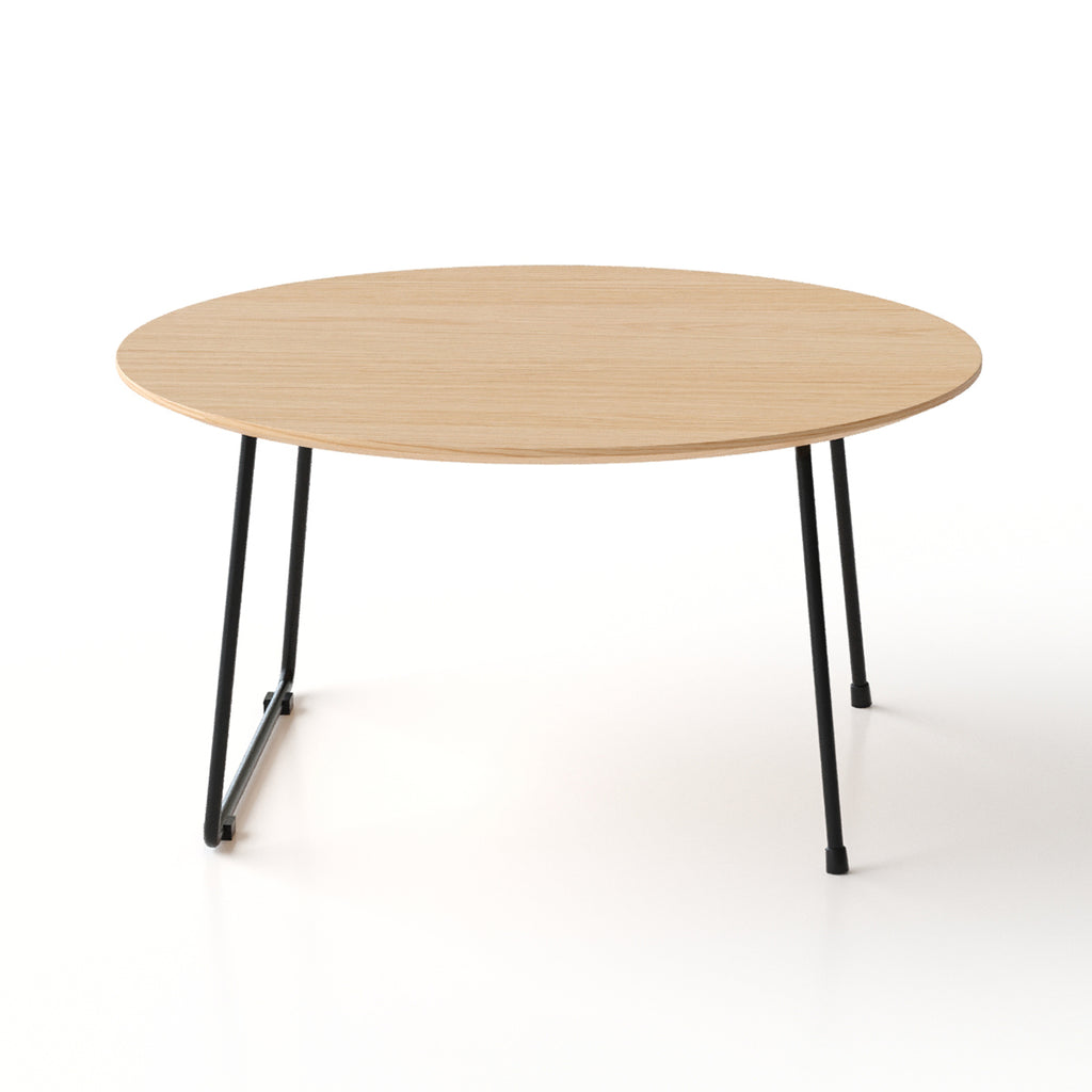 Anthony & Home marble-top round coffee table with minimalist design, ideal for small apartments, featuring a sleek modern look.