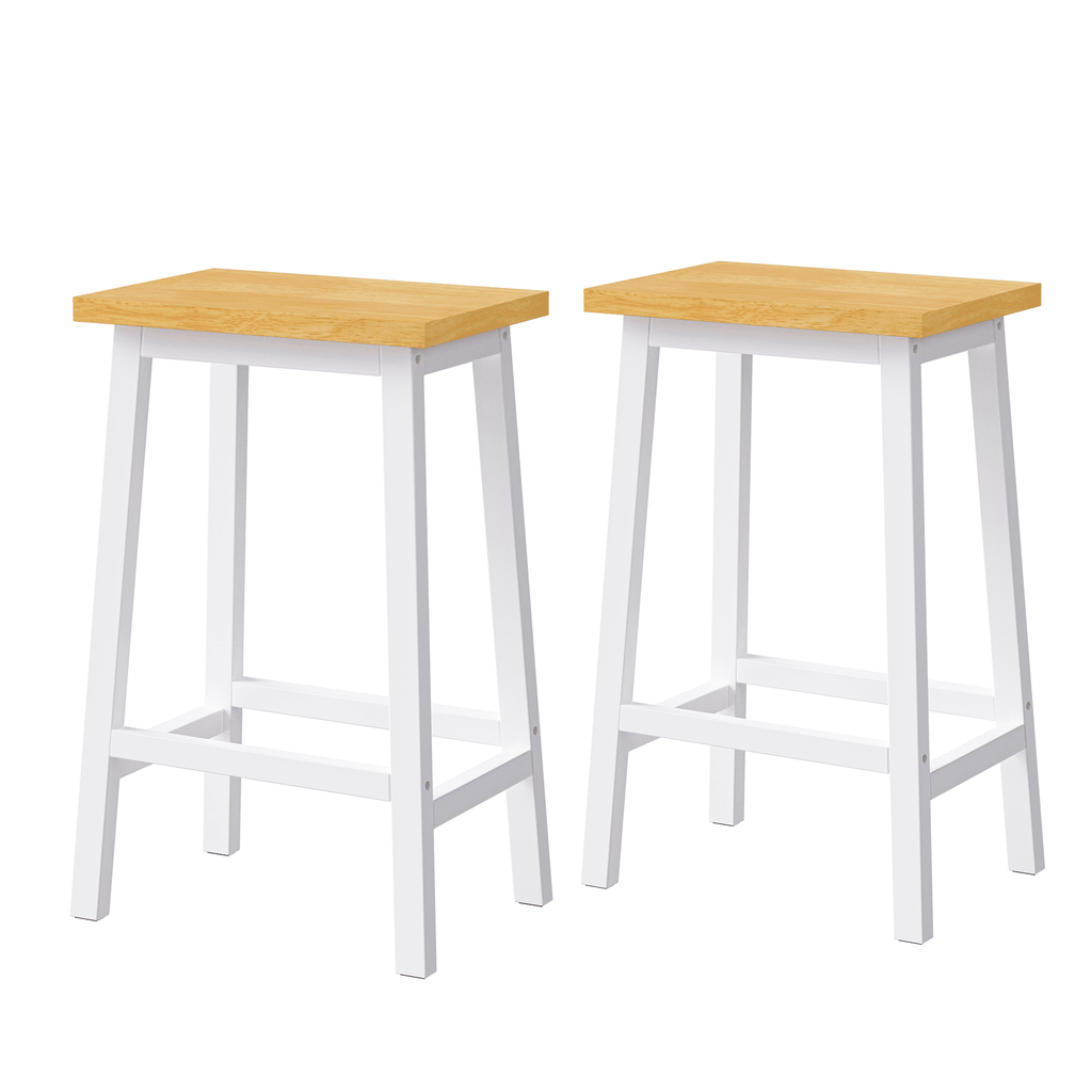 White Anthony & Home MDF kitchen island with drop leaf, bar stools, power outlet, and storage cart for versatile cooking space.