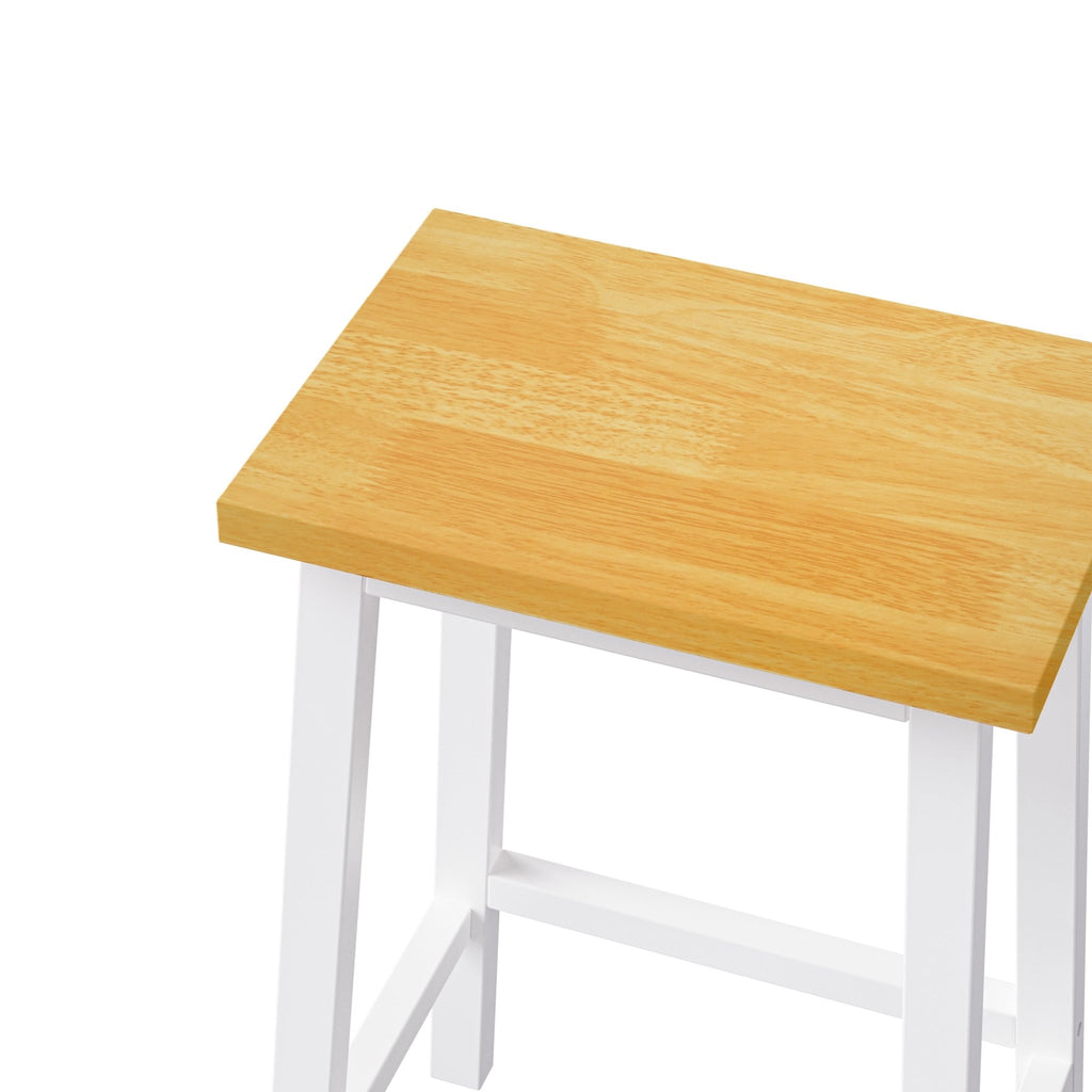 Anthony & Home white kitchen island with drop leaf, bar stools, storage cart, and built-in power outlet in a modern kitchen setting.