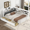 Anthony & Home solid wood platform bed with integrated storage headboard, featuring a modern design and sturdy construction.