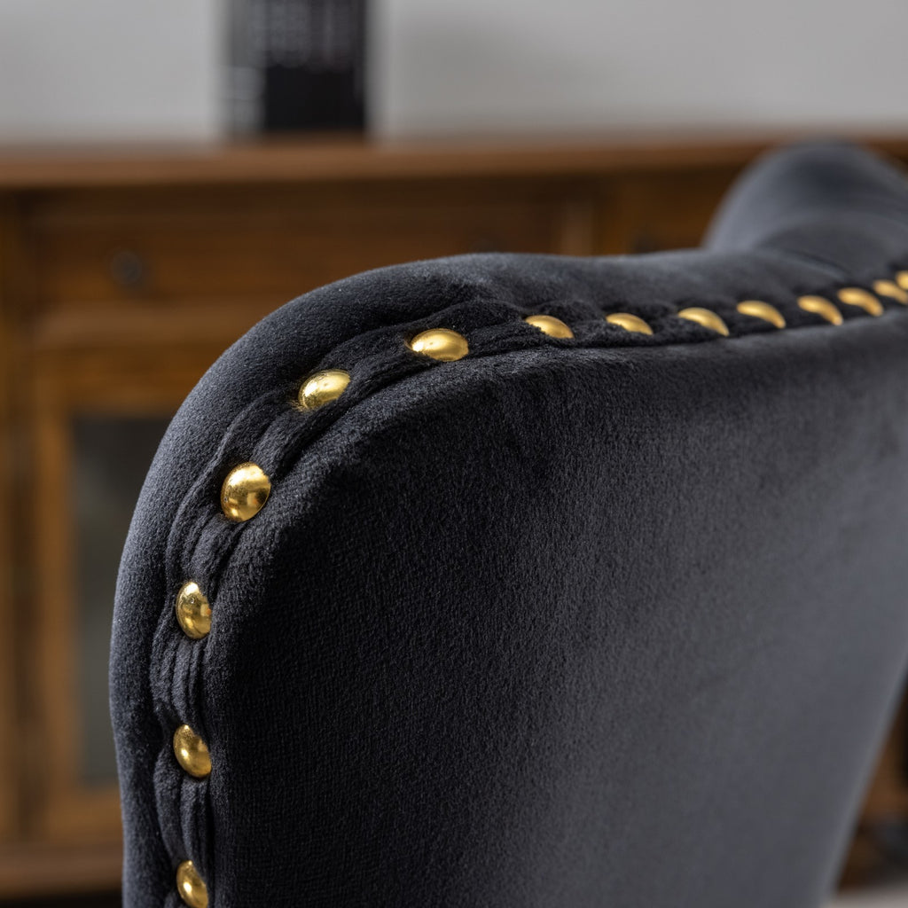 Anthony & Home Studio Velvet Tufted Office Chair with padded seat, backrest, and modern tufted design for comfortable workspace seating.
