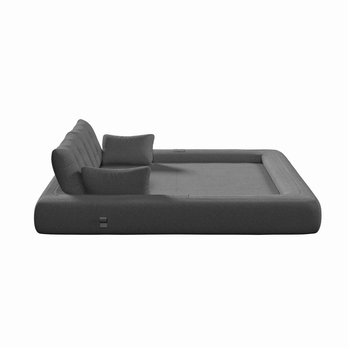 Anthony & Home Teddy Fabric Sofa Bed 3-in-1 Studio, showing a cozy, plush sofa bed with soft teddy fabric upholstery.