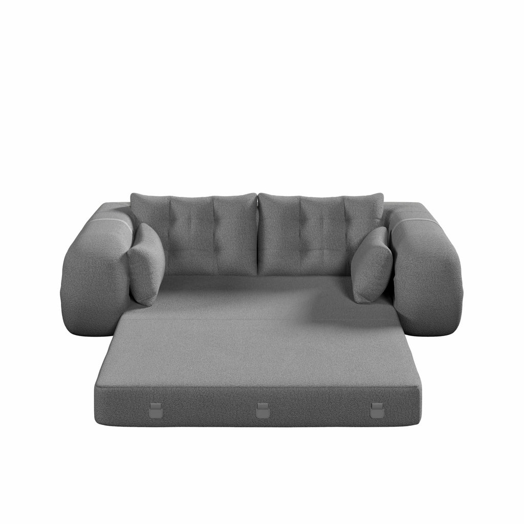 Anthony & Home Teddy Fabric Sofa Bed 3-in-1 studio featuring plush upholstery and convertible design for versatile seating and sleeping.