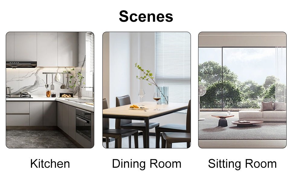 Tempered glass dining table with MDF legs from Anthony & Home Studio Collection, featuring a sleek, modern design.