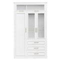 Three-door wardrobe from Anthony & Home Luxe Collection showing sleek wooden doors and modern interior design.