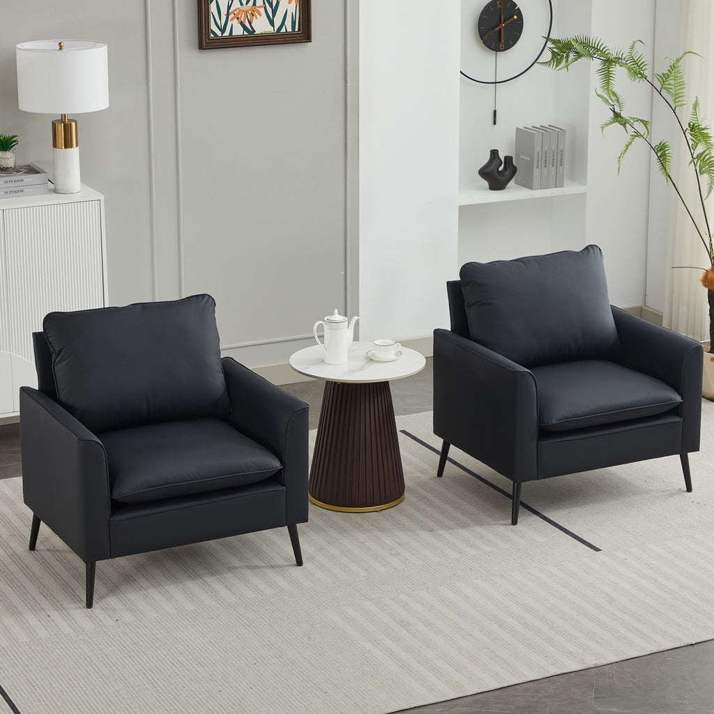 Anthony & Home Ts Nordic retro leather sofa and chair set, limited edition, with stylish leather upholstery and modern design.