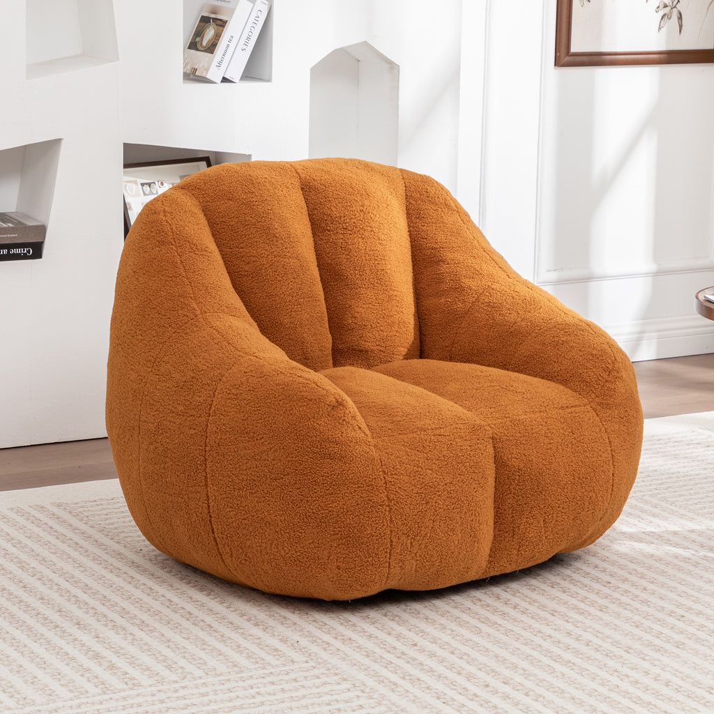 Anthony & Home tufted memory foam bean bag chair with soft fabric cover, plush and comfortable for lounging.