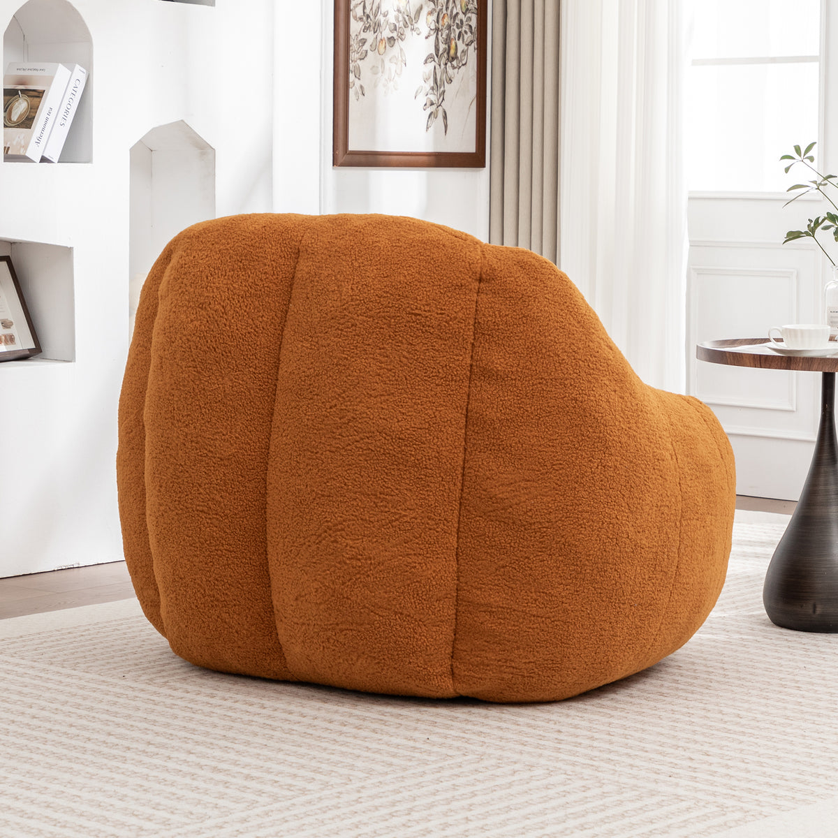 Anthony & Home tufted memory foam bean bag chair with plush upholstery and cozy design for comfortable seating.