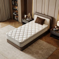 Twin size Anthony & Home memory foam hybrid mattress with pocket springs and zoned support, shown with a neutral bedroom setting.
