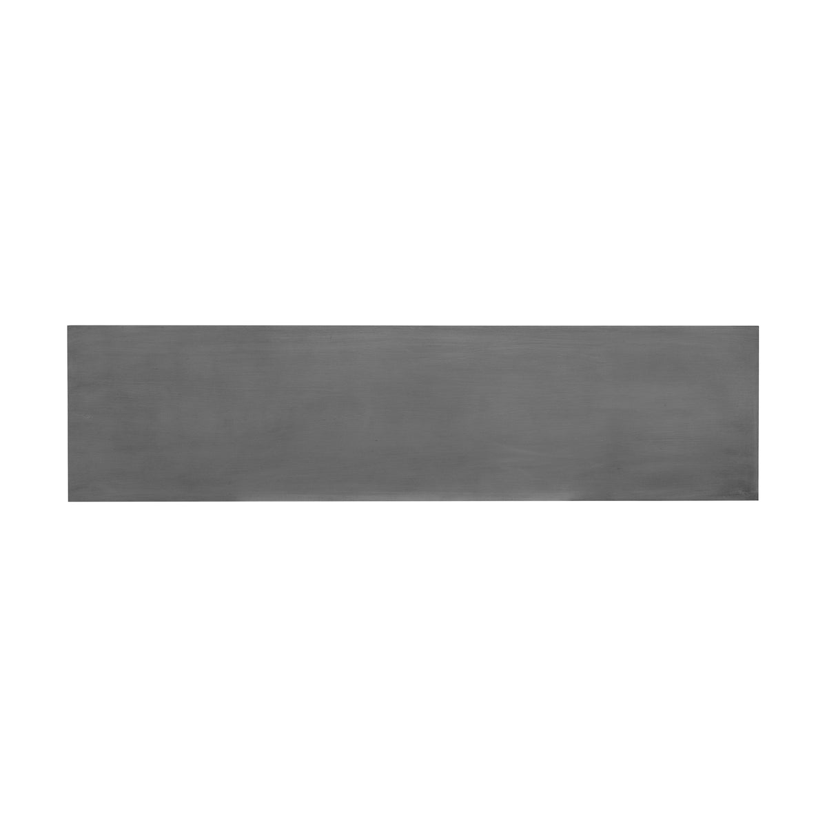 Dark gray U Style geometric console table with pine legs from Anthony & Home's limited edition collection.