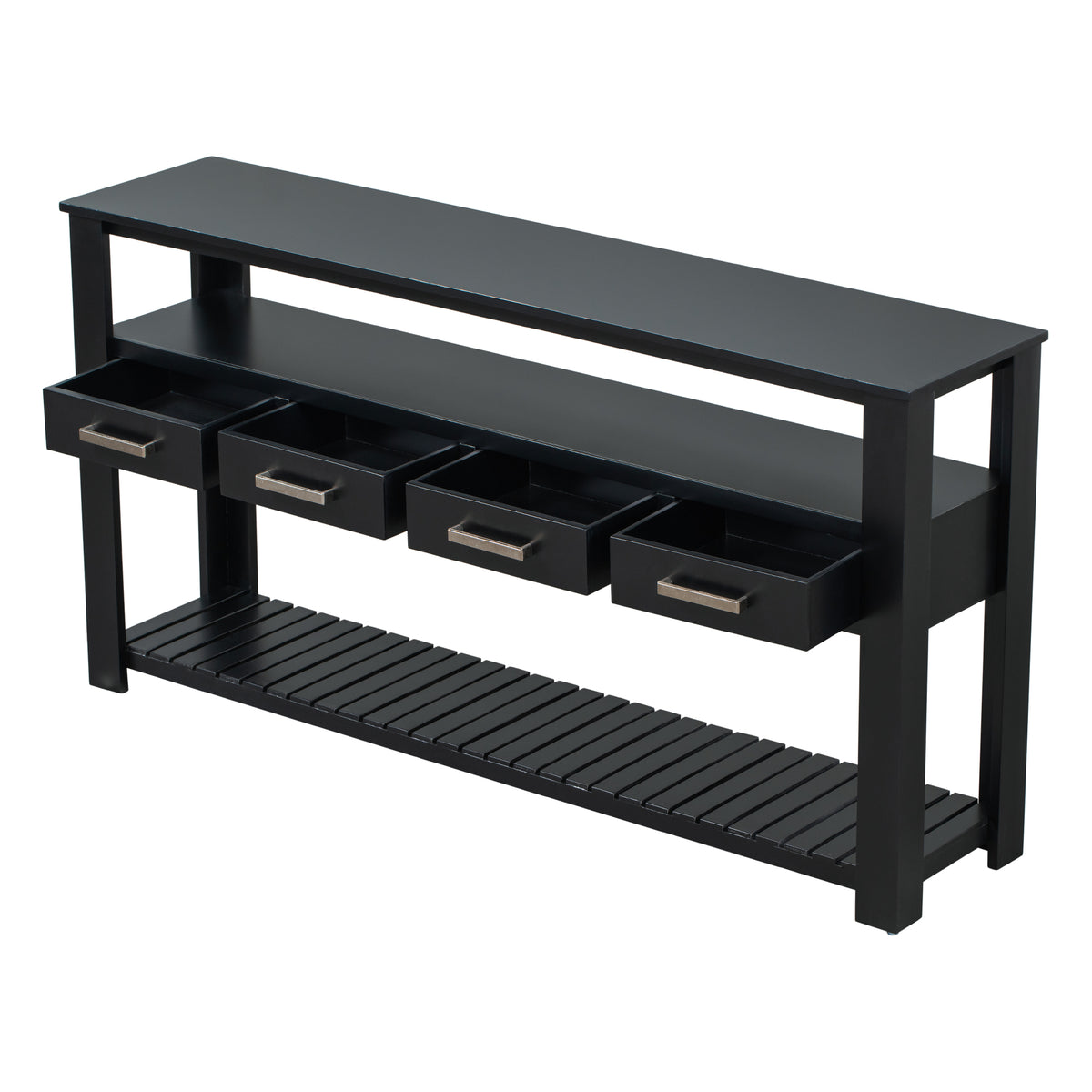 Anthony & Home U Style Signature painted black console table with sleek design and modern look, shown in a stylish interior setting.