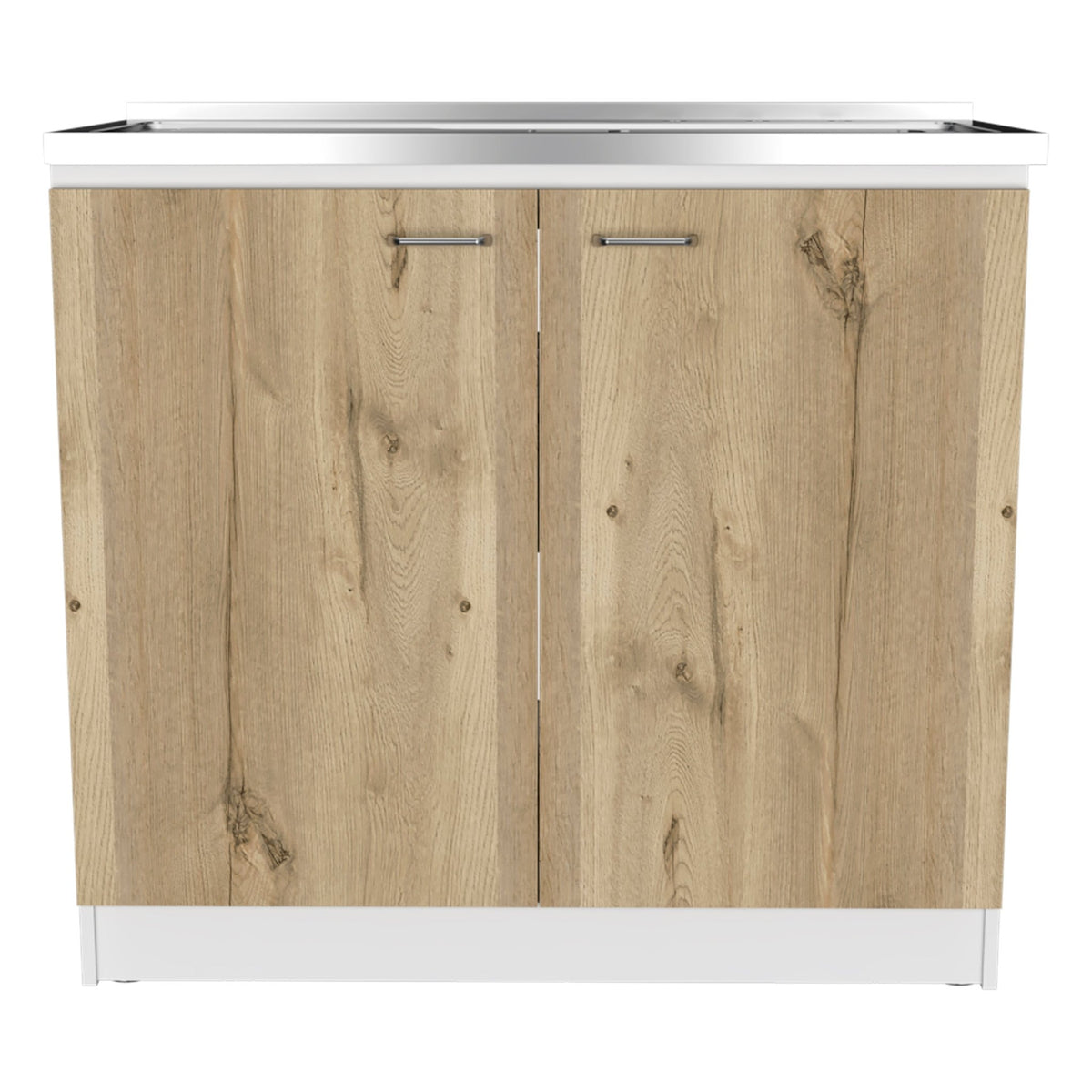 Stainless steel utility sink on a countertop, designed for studio or commercial use, by Anthony & Home.