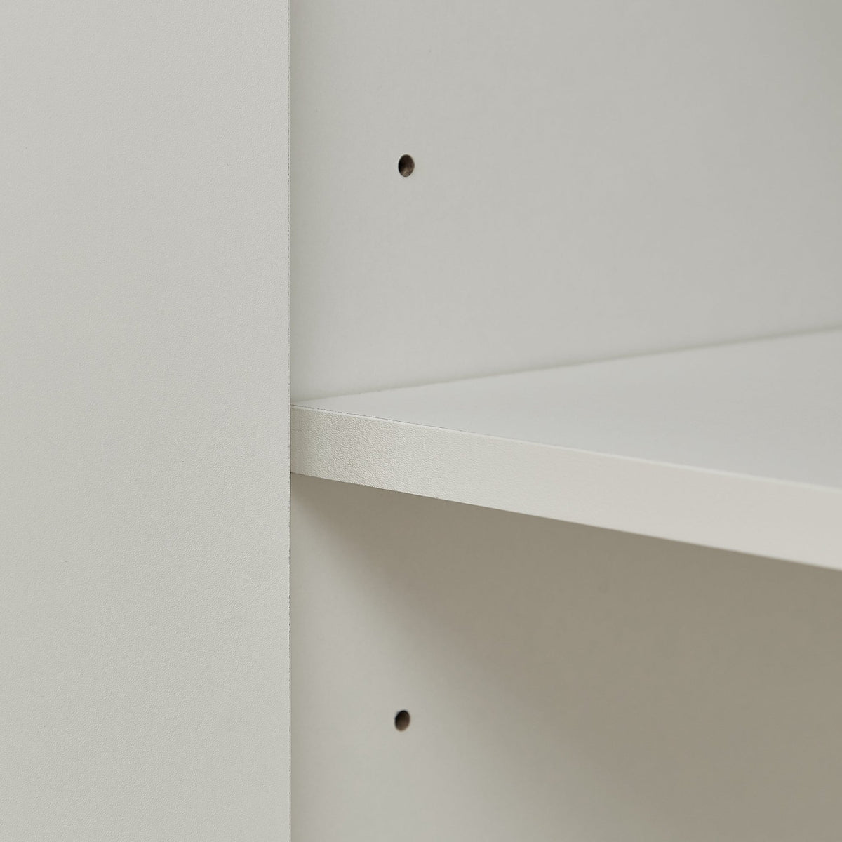 Walnut and white Anthony & Home television wall unit set with side cabinets for living rooms, part of the Atelier Collection.