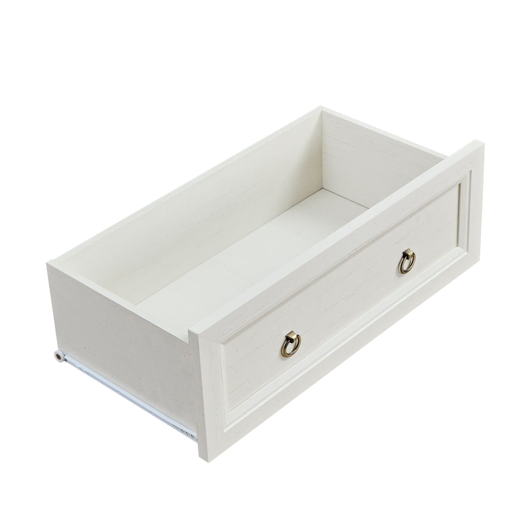 Walnut finish farmhouse six-drawer dresser from Anthony & Home, ideal for bedroom or living room storage and decor.