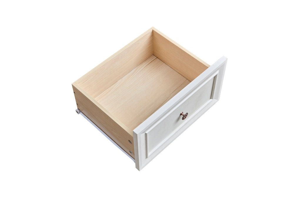 Walnut finish six-drawer dresser from Anthony & Home Heritage Collection, showcasing classic bedroom furniture with sleek hardware.