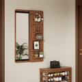 Walnut wall-mounted full-length mirror by Anthony & Home showcasing a sleek, modern design with a natural wood finish.