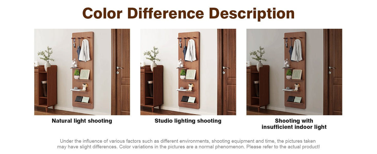 Walnut wall-mounted full-length mirror by Anthony & Home with a sleek, modern frame, perfect for bedroom or hallway decor.