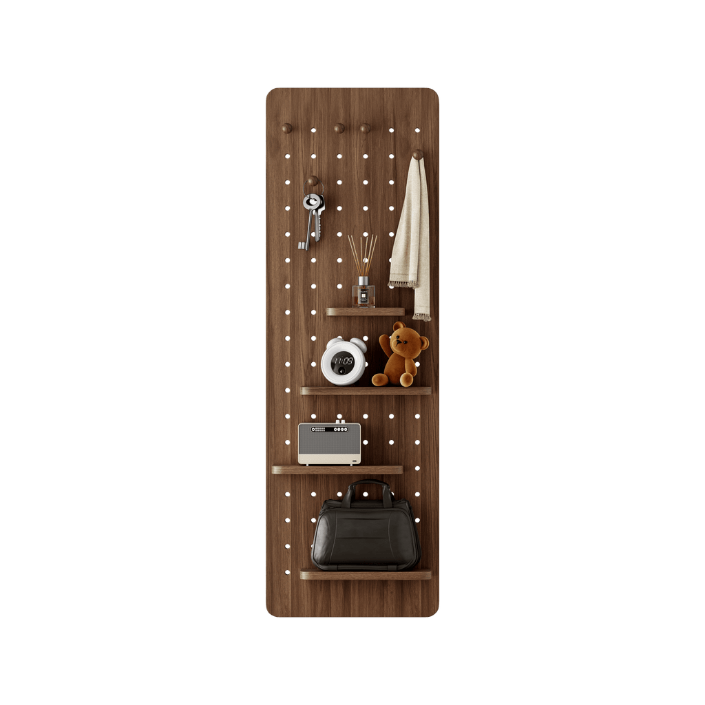 Walnut wall-mounted full-length mirror by Anthony & Home with a sleek, modern design and a sturdy frame.