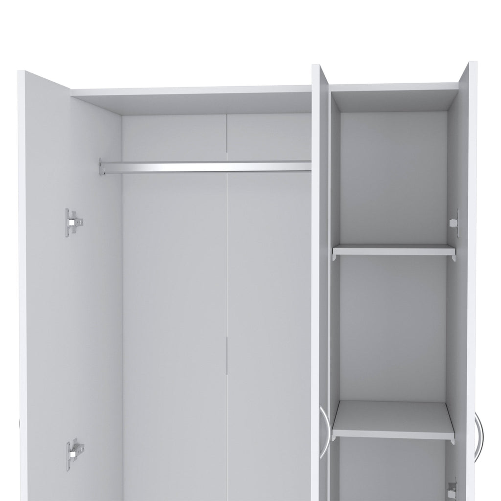 Modern white pine wardrobe armoire by Anthony & Home, featuring clean lines and limited edition design for stylish storage.