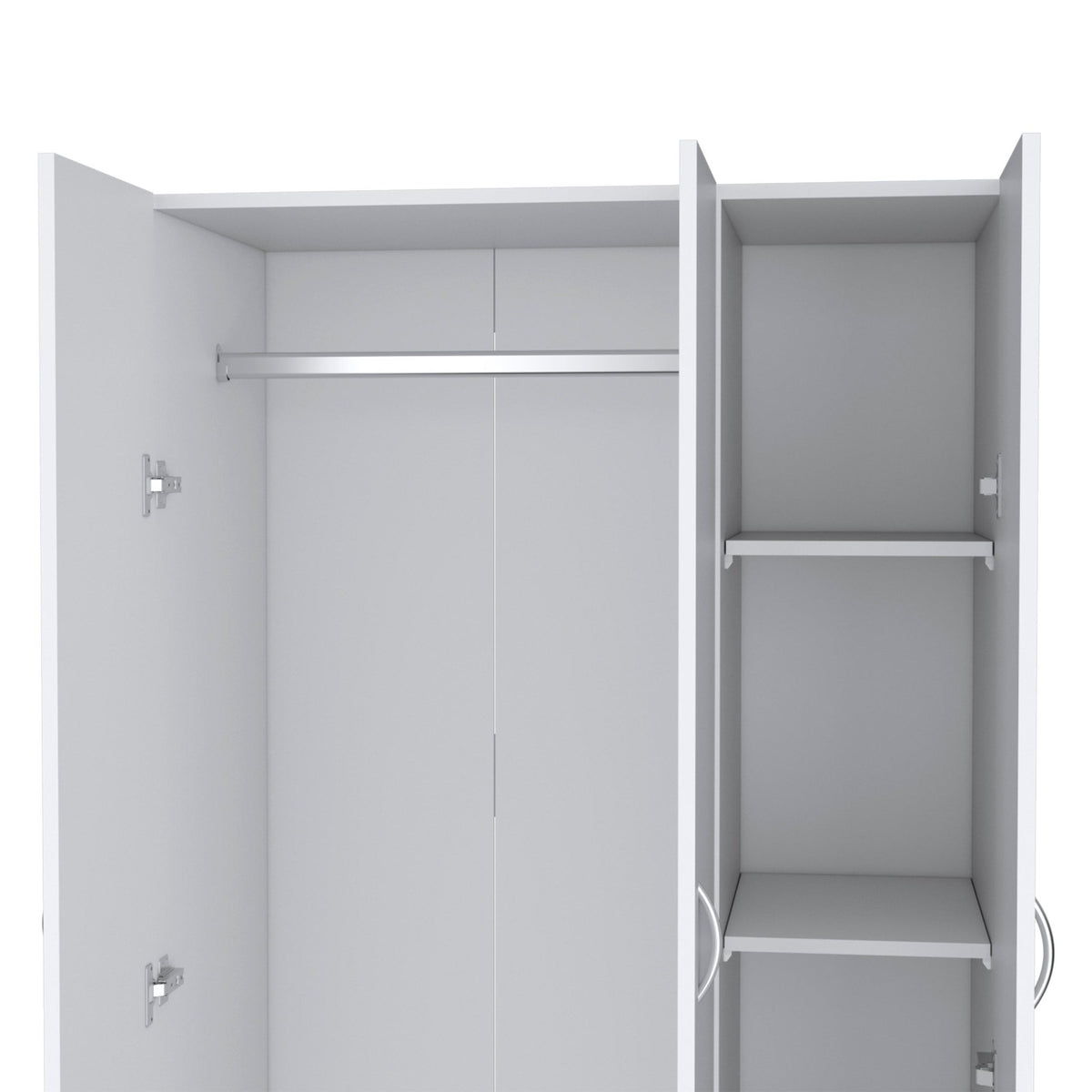 Modern white pine wardrobe armoire by Anthony & Home, featuring clean lines and limited edition design for stylish storage.