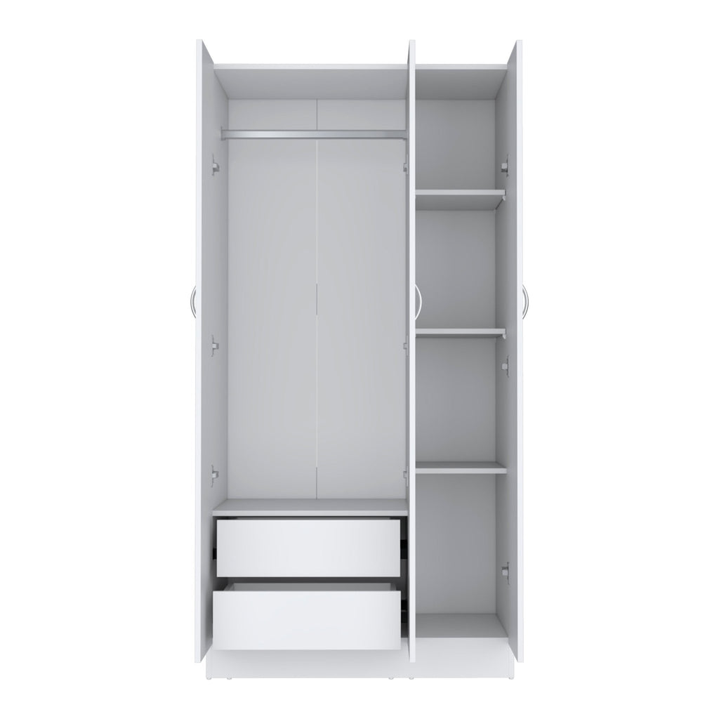 White Pine Wardrobe Armoire by Anthony & Home, modern limited edition with sleek design and spacious interior for clothing storage.