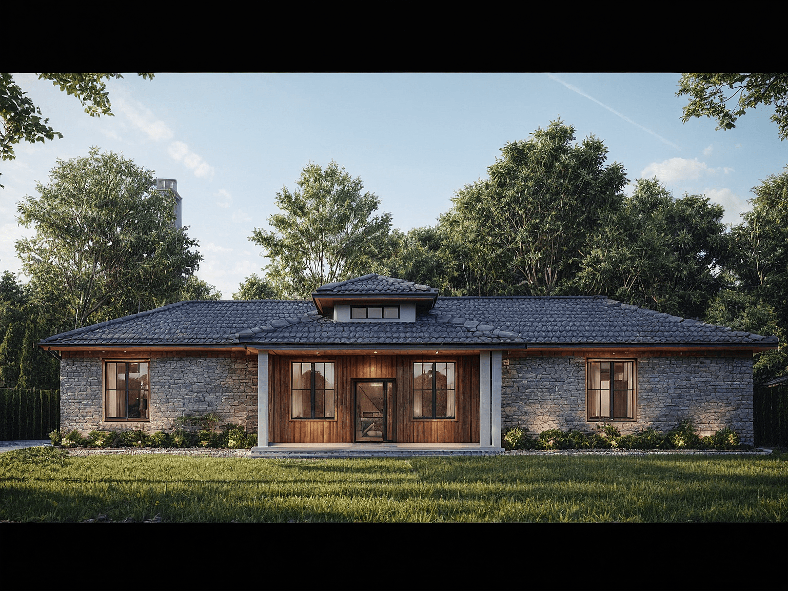 Exterior view of the Red Fern house plan by Anthony & Home Residential Designs, featuring a modern design with 3 bedrooms and 2 bathrooms.