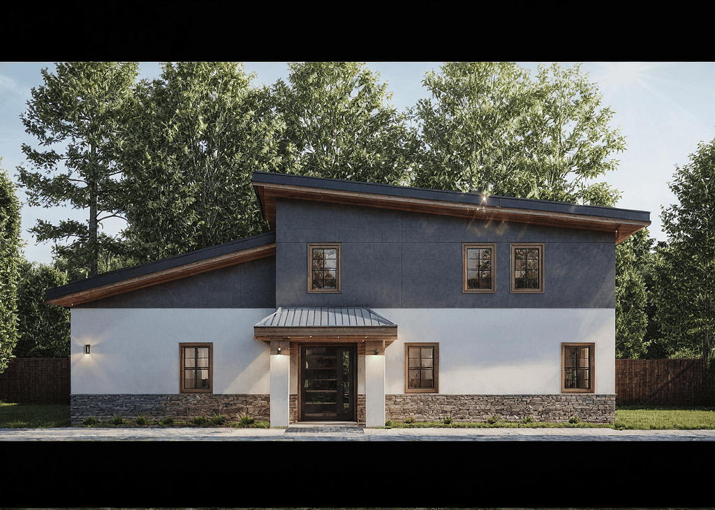 Exterior view of Weldon Signature House Plan, a 3-bedroom, 2-bath home designed by Anthony & Home Residential Designs.