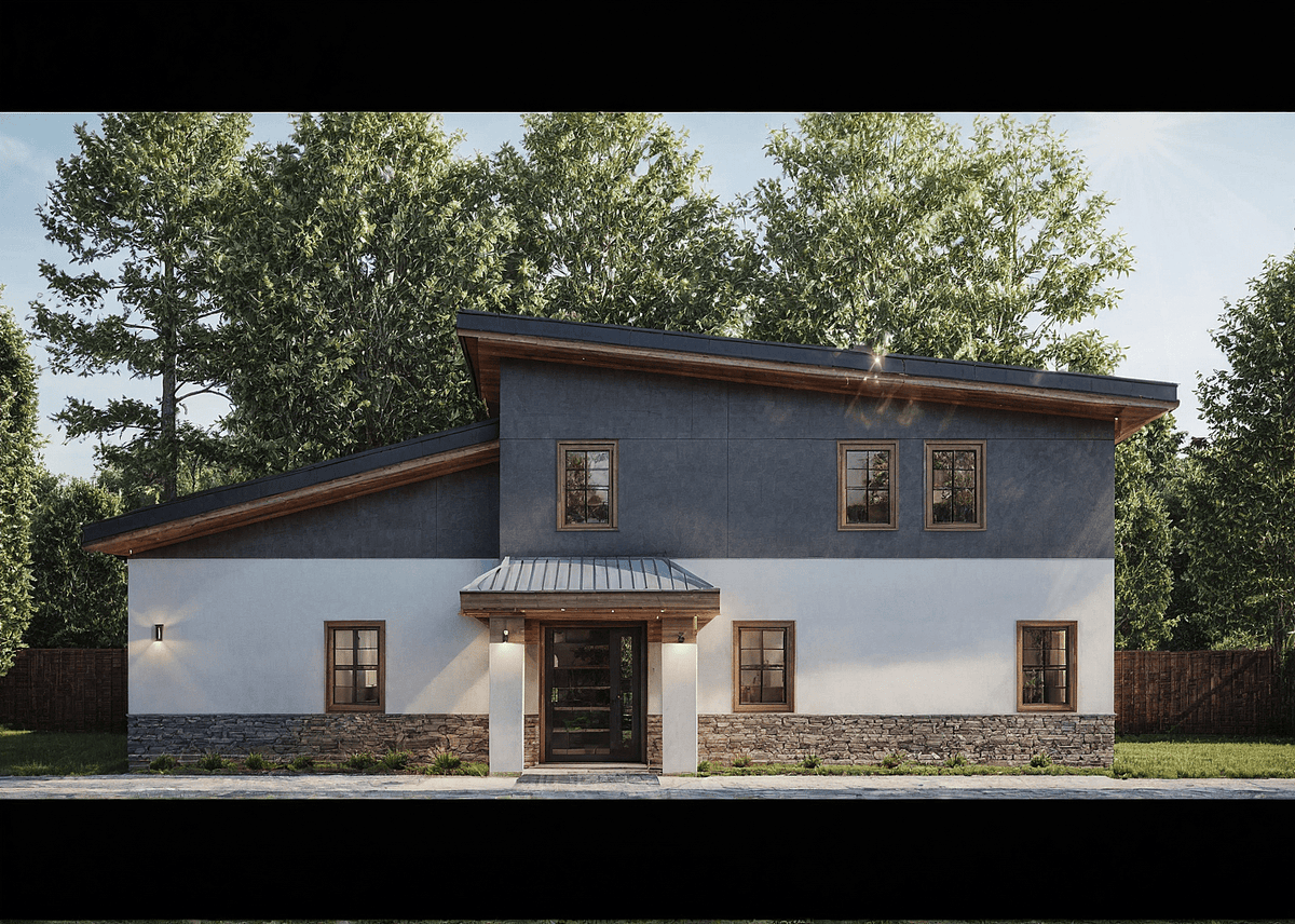 Exterior view of Weldon Signature House Plan, a 3-bedroom, 2-bath home designed by Anthony & Home Residential Designs.