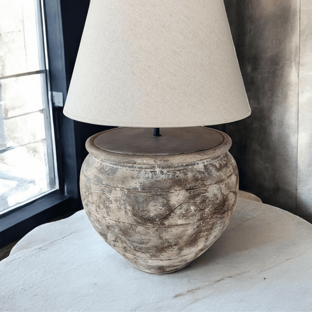 ArtisanbyMF Terracotta LV39 limited edition table lamp with a warm, textured terracotta finish and modern design.
