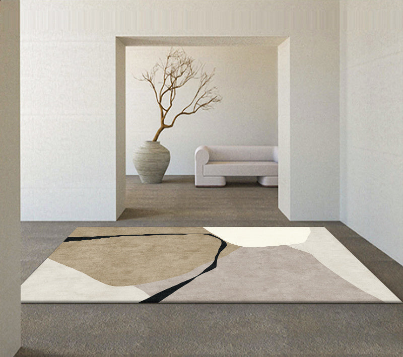 Geometric Rectangle Living Room Carpet Modern Minimalist